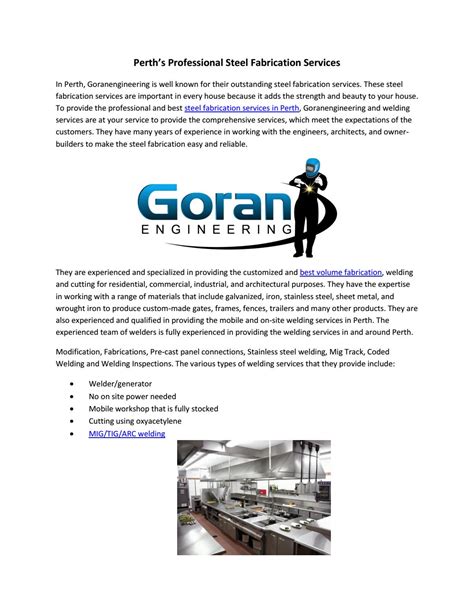 GORAN METAL FABRICATION 